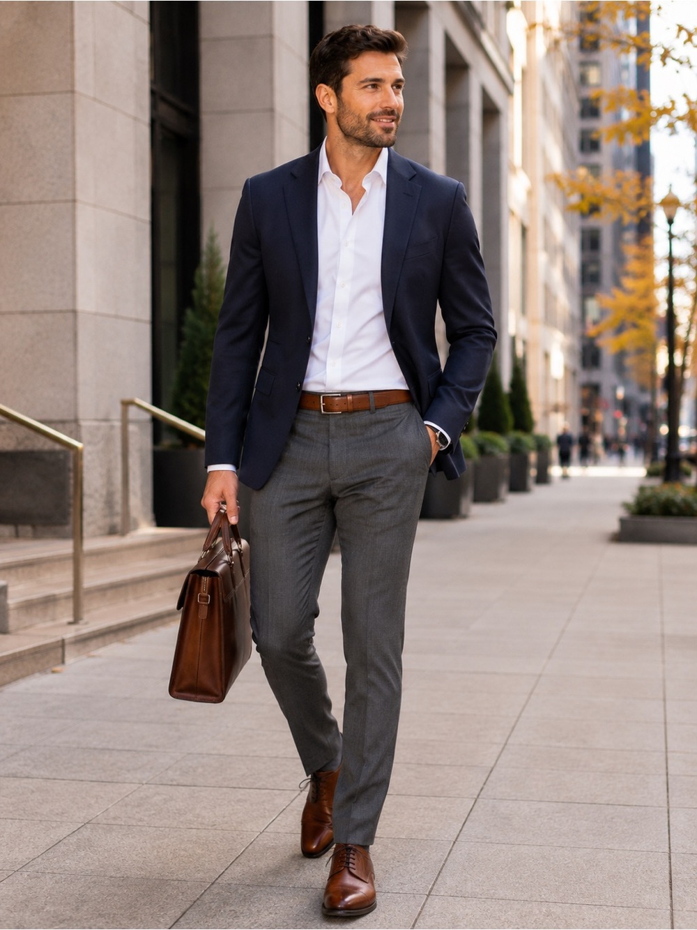 Calvin Klein Slim Fit 100% Wool Dress Pants 36x32 Gray Tailored Business Career